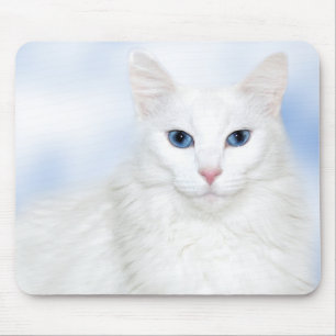 Mousepad Gato branco régio