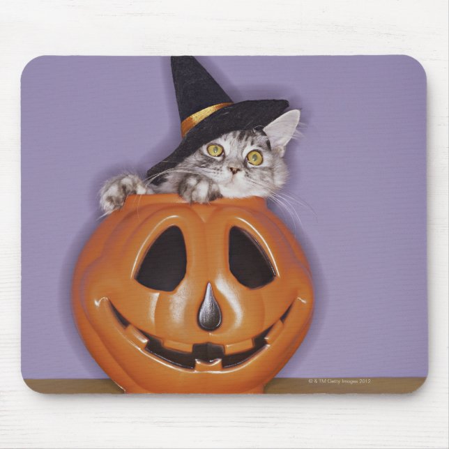 Mousepad Gato com chapéu de bruxa-dentro (Frente)