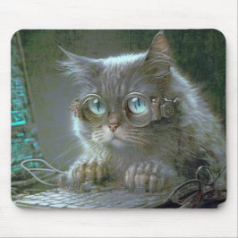 Mousepad Gato com óculos.