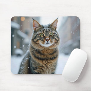 Mousepad Gato Da Cidade Na Neve