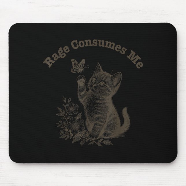 Mousepad Gato da Raiva Me Consome  (Frente)