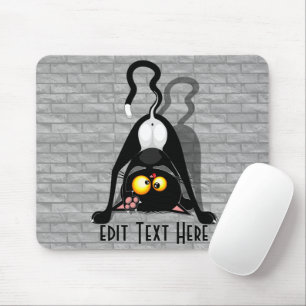 Mousepad Gato de Cabeça para Baixo Personagem de Desenho An