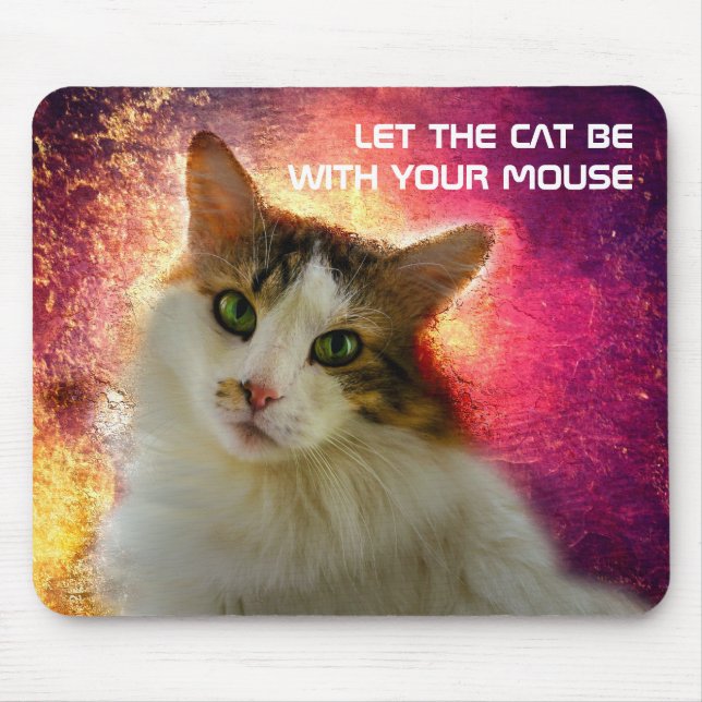 Mousepad Gato de Calico Cento Adorável (Frente)