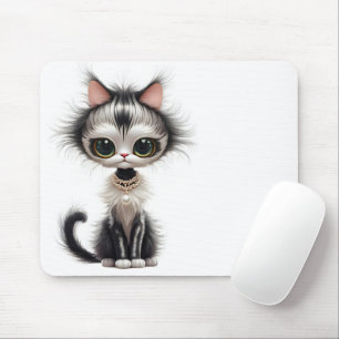 Mousepad Gato De Cartoon Com Colar De Pérolas