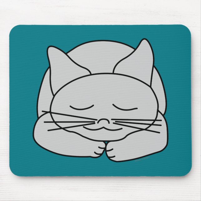 Mousepad Gato de Cinza Dormindo (Frente)
