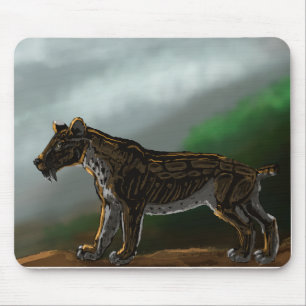 Mousepad Gato de Dente de Sabre