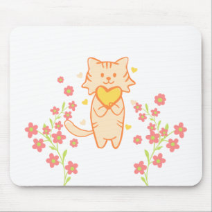 Mousepad Gato de Flor Cinto