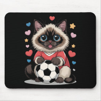 Mousepad Gato de Futebol Kawaii Apenas Garota que Ama Birma
