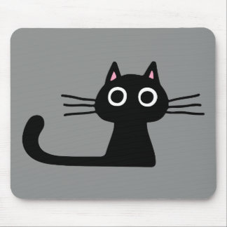 Mousepad Gato de Gatinho Preto e Simples com Gaguetas Longa