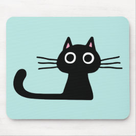 Mousepad Gato de Gatinho Preto e Simples com Gaguetas Longa