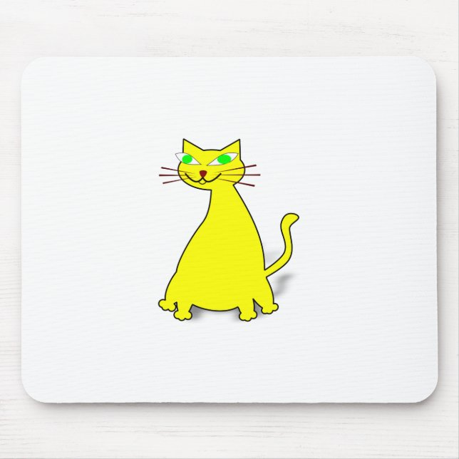 Mousepad Gato de gordura amarelo (Frente)