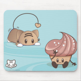 Mousepad Gato de Kawaii & bolo Mousepad.
