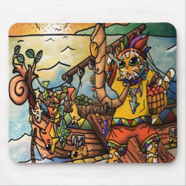 Mousepad Gato de Merchant Port de Pesca