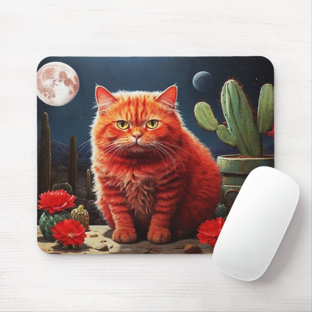 Mousepad Gato de Mouse - Presente perfeito para os amantes  (Com mouse)