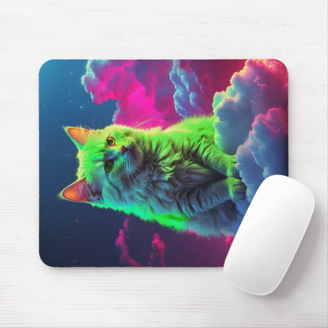 Mousepad Gato de Mouse - Presente perfeito para os amantes  (Com mouse)
