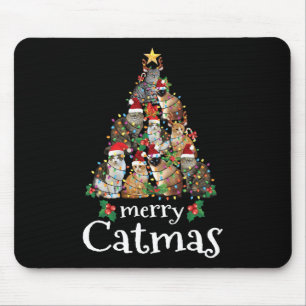 Mousepad Gato de Natal de feliz Gato Mãe Gato de Natal de P