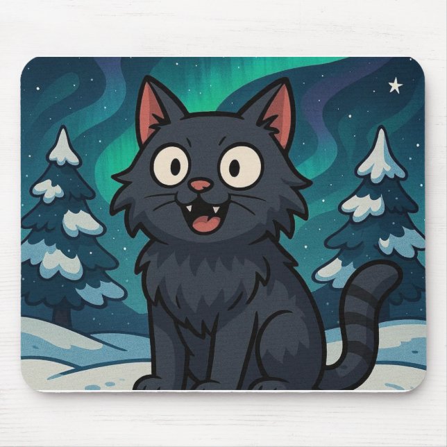 Mousepad Gato de Natal Islandês Yule  (Frente)