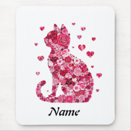 Mousepad Gato de Rosas