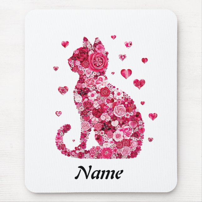 Mousepad Gato de Rosas (Frente)
