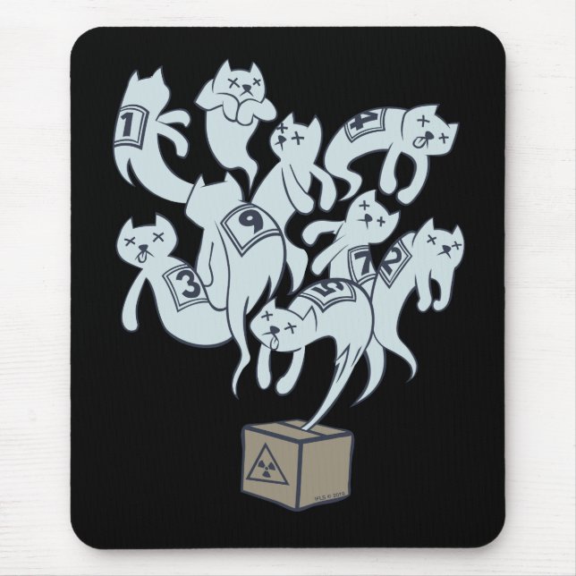 Mousepad Gato de Schrödinger 9 vidas (Frente)