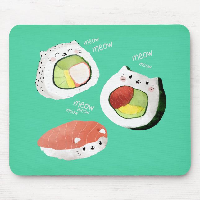Mousepad Gato de Sushi (Frente)