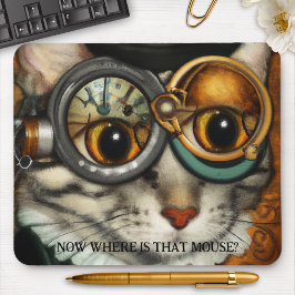 Mousepad Gato de Vidros Estampados Engraçados