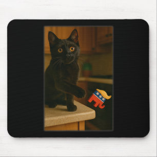 Mousepad Gato Derrubando Traço Da Mesa Do Contador Engraçad