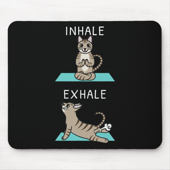 Mousepad Gato Devon Rex Pet Inala Exala Yoga  (Frente)