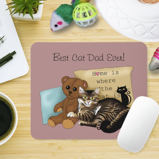 Mousepad Gato dia de os pais (Criador carregado)