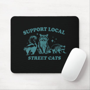 Mousepad Gato Divertido Vintage Guaxinim Gambá Gambá-americ