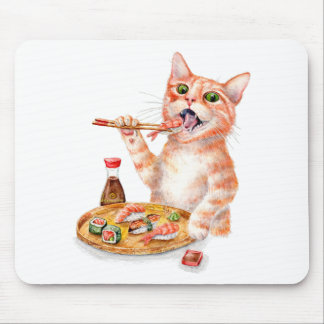Mousepad Gato do sushi