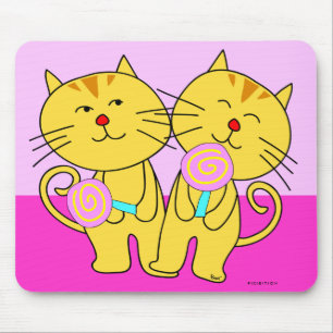 Mousepad Gato E Bocal De Lolipe