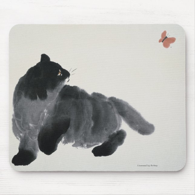 Mousepad Gato e borboleta (Frente)
