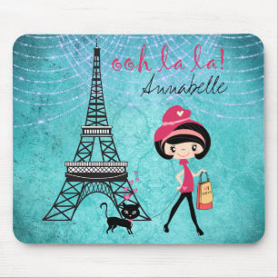 Mousepad Gato e Garota de La Paris Personalizados
