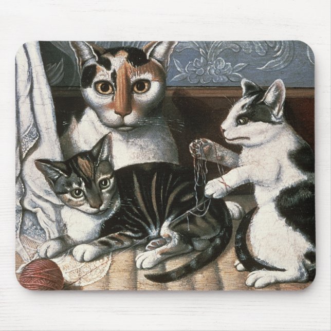 Mousepad Gato e gatinhos, c.1872-1883 (Frente)