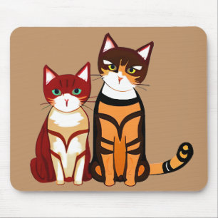 Mousepad Gato e Gengibre com risca de Tigre