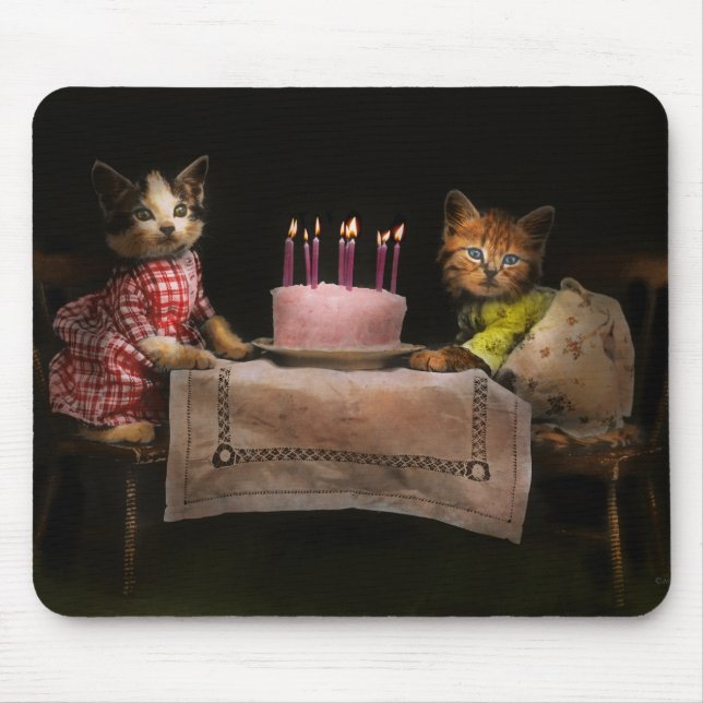 Mousepad Gato - É nosso aniversário - 1914 (Frente)
