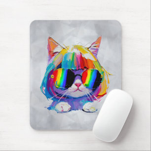 Mousepad Gato Engraçado Fofo Smol (Pintura Nº 5)