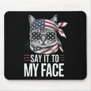 Mousepad Gato Engraçado Kamala Harris 2024 Diz Isso À Minha