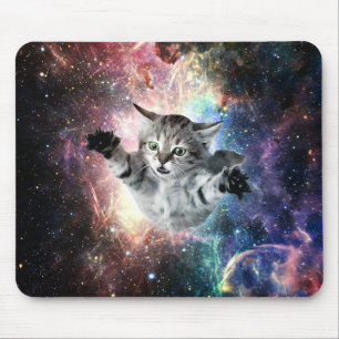Mousepad Gato engraçado no espaço