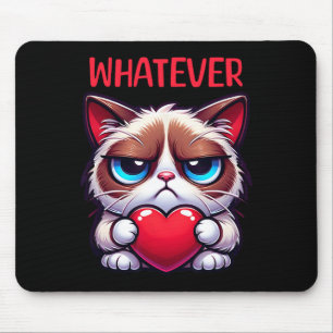 Mousepad Gato Engraçado Seja Lá Grumpy Valentine