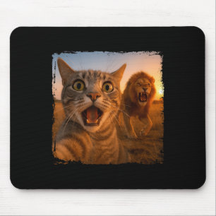 Mousepad Gato Engraçado Selfie Com Memória De Gato De Leão