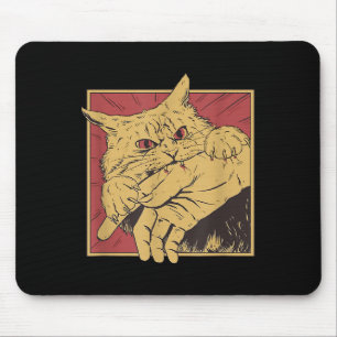 Mousepad Gato Engraçado Tee Japonês Anime Bite De Gato