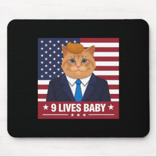 Mousepad Gato Engraçado Trump 9 Vive Bebê Engraçado Votar P