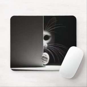 Mousepad Gato Escondido Em Sombras