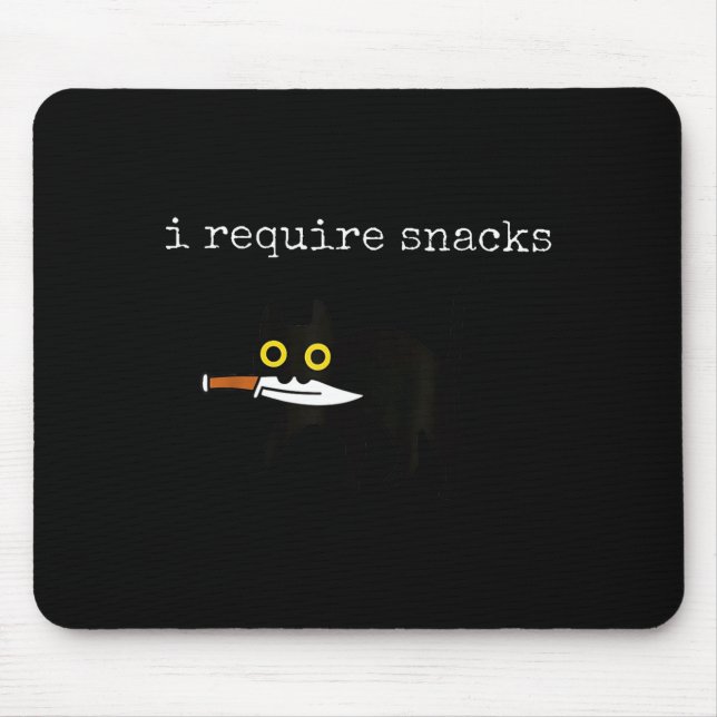 Mousepad Gato Eu Exijo Lanches  (Frente)