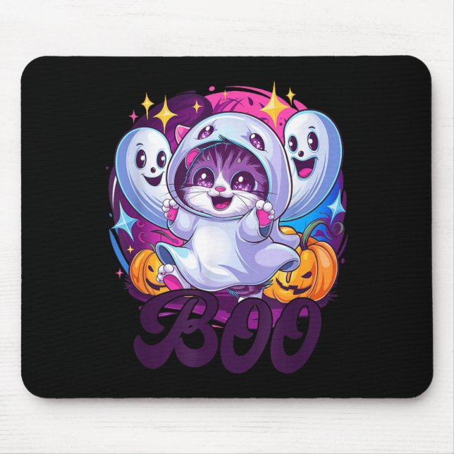 Mousepad Gato fantasma Boo  (Frente)