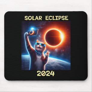 Mousepad Gato Fofo do Eclipse Solar