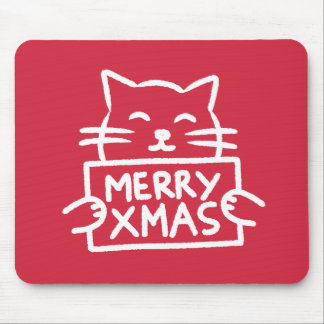Mousepad Gato Fofo Feliz Natal