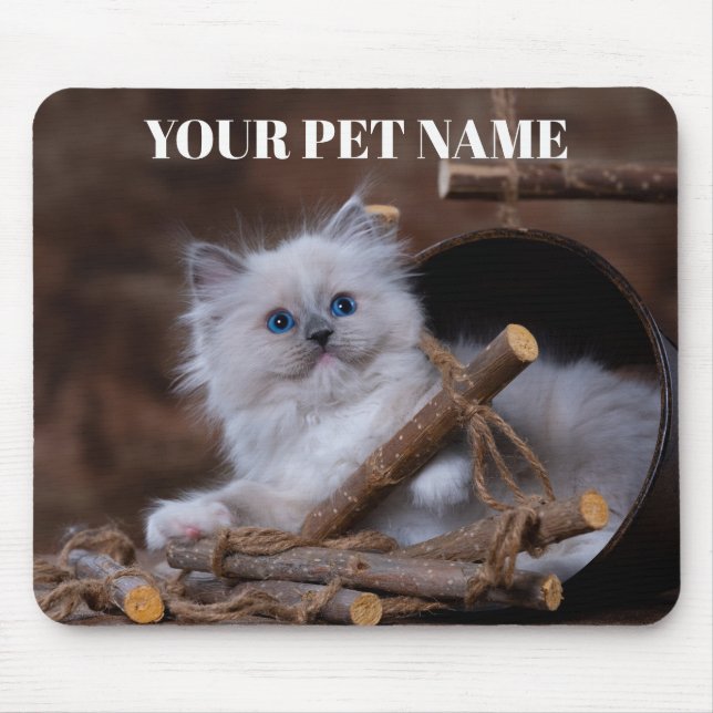Mousepad Gato Fofo Personalizado (Frente)